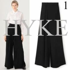 1　HYKE SATIN WIDE LEG PANTS サテンワイドレッグパンツ