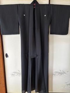 最終価格 夏 着物 黒 喪服 絽 蔦 蔦紋