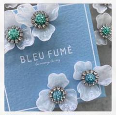 bleufume お花ピアス Gold Glitter Swing Heart | BLEU FUME