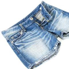 MOUSSYマウジー▼ショートデニムパンツ▼24インチ▼ウエスト約74cm
