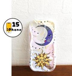 iPhone15 ケース　カバー　スマホケース　太陽　月　星