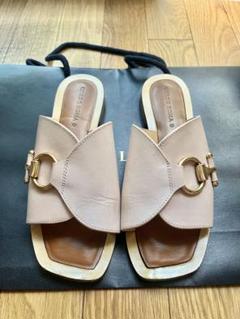 CORSO ROMA 9 ベージュレザーサンダル