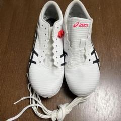 asics 陸上スパイクシューズ ホワイト　25.0