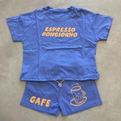 新品 セットアップ キッズ かわいい パープル Tシャツ パンツ 半袖 短パン