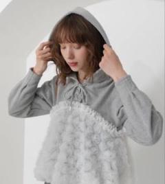 poppy tokyo あさぎーにょ レースフリルリブニット　アイボリー poppy tokyo あさぎーにょ レースフリルリブニット アイボリー