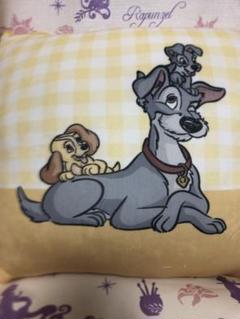 わんわん物語　クッション　わんわん　ディズニー　レディ　トランプ　犬　わんちゃん