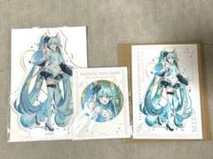 アニメイトカフェ 初音ミク アクリルスタンド＋缶バッジ5個 初音ミク 秋葉原フェスティバル2025 トレディング大き目