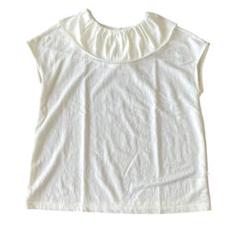 超美品！ポンポネットAMI 丸襟やわらかシフォンブラウス　160
