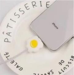 ケーブル保護 断線防止 スマホアクセサリー 目玉焼き◉ケーブルバイト