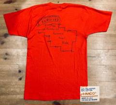 Tシャツ 古着 80s HANCO ハンコ 赤 ペイント L アメリカ製 USA