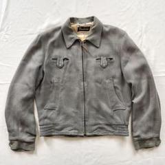 50's-60's コットンギャバ スポーツジャケット 古着 50s アクションプリーツ ウール ギャバジン ヴィンテージ