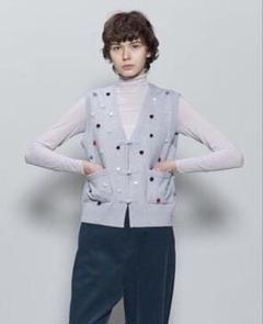 ＜6(ROKU)＞POMPOM VEST/ベスト　ロク ROKU POMPOM VEST ロク roku 6 ベスト NAVY（ロクのベストの商品