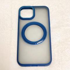 ⭐iPhone13 iPhone14用 ケース 多機能360°回転 ネイビー