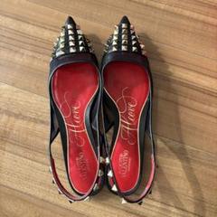 VALENTINO ミックスツイード スタッズ キュロット レッド 36 Valentino スタッズ付きポインテッドトゥシューズ - メルカリ