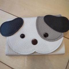 ハンドメイド 犬 わんこ レザー 本革 カードケース 名刺入のサムネイル
