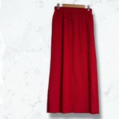 2365＊ローリーズファーム＊ロングスカート 赤 F ウエストゴム・ひも 春秋