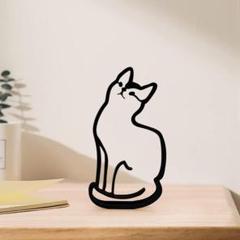 メタルキャット アート ウォールスカルプチャー 置物 インテリア かわいい
