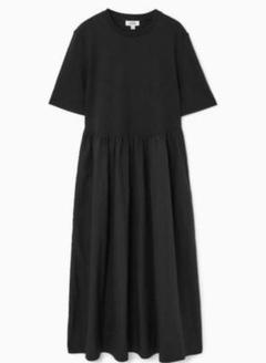 JUNOAH ワンピース 「M〜3XL展開」Aラインゆったり半袖マキシ丈