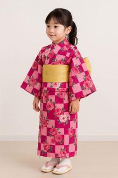 セイコマツダ 子供用浴衣110サイズ 松田聖子プロデュース・帯付きセット 夏祭り