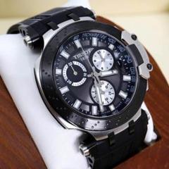 稼働 TISSOT 腕時計 T-レース クロノグラフ ブラック ラバー2142のサムネイル