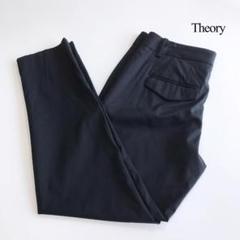 1016 Theory セオリー スラックス テーパードパンツ 黒 オフィス S