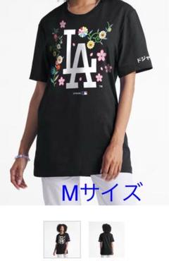 ドジャース 村上隆コラボ LAロゴ 花柄 ブラック Tシャツ Mサイズ