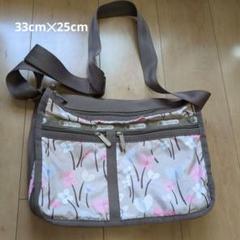 LeSportsac フラワーパターン ショルダーバッグ 33cm✕25cm