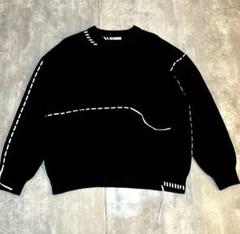 即完売】ザラ ステッチ ニット トップステッチ バンドディテール