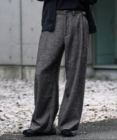 パンツ WYM LIDNM TWEED DEEP TUCK BAGGY SLACKS WYM LIDNM（ウィム バイ リドム）の「BREEZE TWEED DEEP TUCK