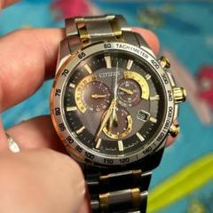 【CITIZEN】　エコドライブ　E610-S104840 電波ソーラー　稼動品