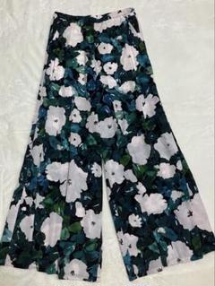 グレースクラス 花柄 ボタニカル フレアパンツ ガウチョ