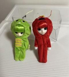 リトルプーリップの人形（ガチャピン、ムック）