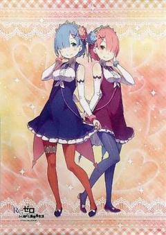 レムラム ♡ タペストリー Amazon.co.jp: リゼロ 描き下ろしB2タペストリー レム&ラム