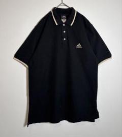adidas アディダス　刺繍ロゴ　リブライン　　半袖　ポロシャツ