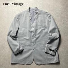 フランス製 vintage テーラードジャケット ライトグレー ブレザー 古着
