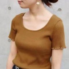 JULIE COGAM pour IENA 半袖　ワイドリブプルオーバー　F