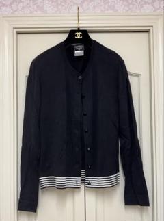 ワールド オンラインストア CHANEL 2025 40 ケーブルニットカーディガン SSブラック トップス