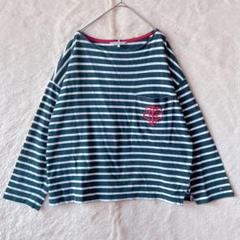 トミーヒルフィガー　長袖　ボーダー　トップス　ロゴ刺繍　綿　ゆったり　体型カバー
