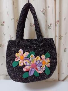 ファスナー付きMサイズ】鳥と花柄シークレットガーデン グラニー