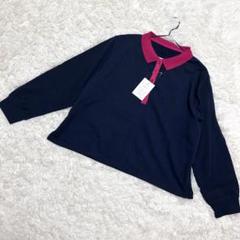 Francaise✨新品　長袖ポロシャツ　裏起毛　ぽっちゃり　ネイビー　（4L）