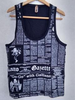 ジョンガリアーノ　タンクトップ　黒　M John Galliano - ジョンガリアーノ エウレカタンクトップ の通販