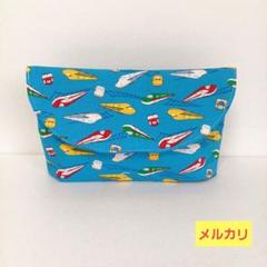 532【匿名配送】☆お弁当袋☆新幹線☆マジックテープ　封筒型　横入れ