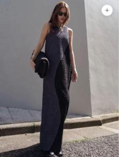 オフショル Rib Knit ワンピース