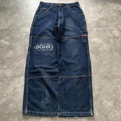90s00s SOHK painted baggy denim wide Y2K - メルカリ
