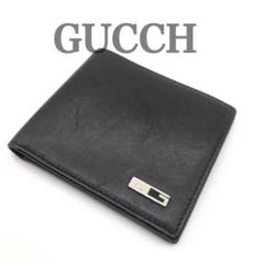 GUCCI グッチ 二つ折り財布 財布 レザー メタルロゴのサムネイル
