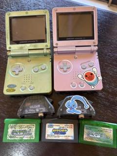 ゲームボーイアドバンス SP 緑 ピンク ポケモンカセット3本セット