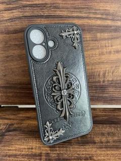 iPhoneケース iphone16 黒 クロムハーツ