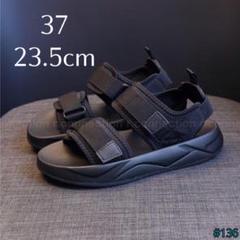 レデース サンダル 厚底サンダル ブラック 23.5スポーツサンダル アウトドア