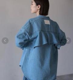 Herencia バックフリル　ライトブルーシャツ38 Herencia バックフリル ライトブルーシャツ38 - メルカリ