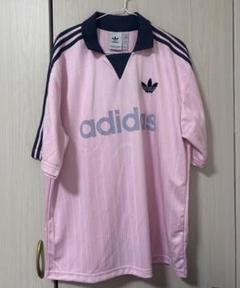 adidas 襟付きゴーリートップ ピンク - メルカリ